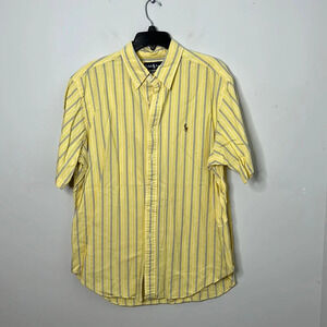 Ralph Lauren Classic Fit Yellow Striped Button Down Shirt